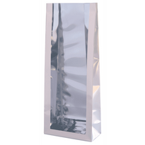 SACHET SOS FOND PP BLANC NACRÉ 80 + 40 X 200 MM - PAQUET DE 50 UNITÉS