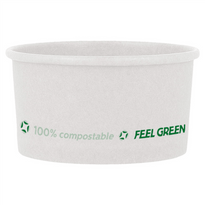 Pot À Glace En Carton Et Pla 100% Biodegradable 150 Ml - Carton De 2000 Unités