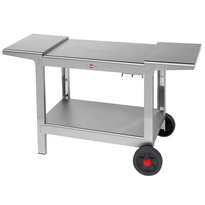Chariot Plein Air Inox Planche Et Barbecue Tablette Rabattable Krampouz - GelatoPro.fr