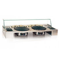 Plan De Travail Amovible 2 Crêpières Krampouz - GelatoPro.fr