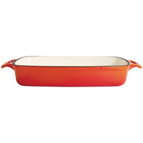 Plat En Fonte Rectangulaire Vogue Orange 2,8L - GelatoPro.fr
