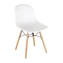 Chaise Moulée Pp Avec Structure Métallique Arlo Bolero Blanche (Lot De 2) - GelatoPro.fr