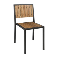 Chaises En Acier Et Acacia Bolero (Lot De 4) - GelatoPro.fr