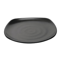 Assiettes Plate Noire En Mélamine Fusion Kristallon 25 Cm (X6) - GelatoPro.fr