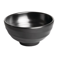 Bols À Soupe Ou Riz Noir En Mélamine Fusion Kristallon 11,4 Cm (X6) - GelatoPro.fr