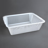 Passoire Rectangulaire Blanche Vogue 357 X 270Mm - GelatoPro.fr