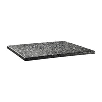 Plateau De Table Rectangulaire Topalit Classic Line 110X70Cm Granite Noir - GelatoPro.fr