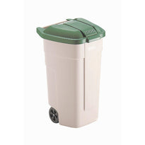 Conteneur Roulant Rubbermaid 100L Couvercle Vert - GelatoPro.fr