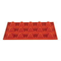Plaque 15 Pyramides En Silicone Pavoni Formaflex - GelatoPro.fr