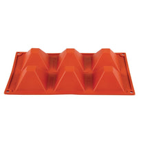 Plaque 6 Pyramides En Silicone Pavoni Formaflex - GelatoPro.fr