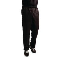 PANTALON DE CUISINE MIXTE TRAITÉ AU TEFLON EASYFIT NOIR