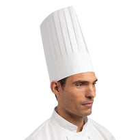 Toque Chef Jetable Plastico Blanche - GelatoPro.fr