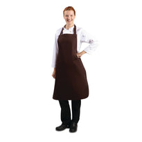 Tablier Bavette Whites Polyester-Coton Chocolat - GelatoPro.fr