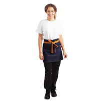 Tablier Serveur Southside Denim Bleu Et Ceinture Ocre - GelatoPro.fr