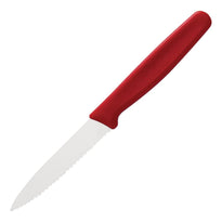 Couteau D'Office À Lame Dentée Victorinox Rouge 75Mm - GelatoPro.fr