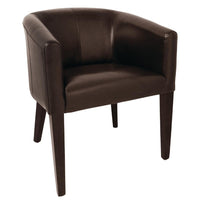 Fauteuil En Simili Cuir Bolero Marron Foncé - GelatoPro.fr