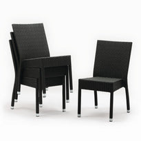 Chaises En Rotin Pe Bolero Anthracite - GelatoPro.fr