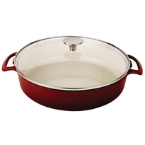 Plat Rond En Fonte En Verre Vogue 3,5L Rouge - GelatoPro.fr