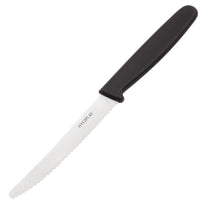 Couteau À Tomates Denté Hygiplas Noir 100Mm - GelatoPro.fr