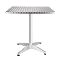 Table Bistro Carrée Bolero Acier Inoxydable 700Mm - GelatoPro.fr