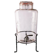 Distributeur D'Eau Rétro En Verre Avec Socle Olympia 8,5L - GelatoPro.fr
