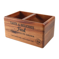 Rangement De Table En Acacia Avec Ardoise T&G Woodware Food Glorious Food - GelatoPro.fr