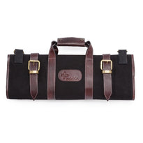 Trousse À Couteaux En Toile Boldric Noire 17 Emplacements - GelatoPro.fr
