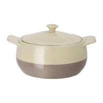 Cocotte Ronde Crème Et Taupe Olympia 1,8L - GelatoPro.fr