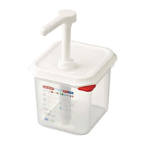 Distributeur De Sauce Araven Gn 1/6 Transparent 2.6L - GelatoPro.fr