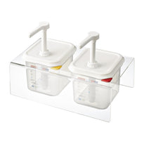 Lot De 2 Distributeurs De Sauce Araven Gn 1/6 Transparents 2.6L - GelatoPro.fr