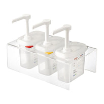 Lot De 3 Distributeurs De Sauce Araven Gn 1/9 Transparents 1,5L - GelatoPro.fr
