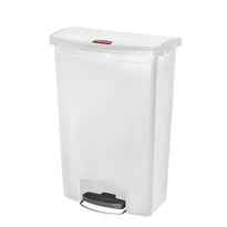 Poubelle À Pédale Frontale Large Slim Jim Step-On Rubbermaid Blanche 90L - GelatoPro.fr