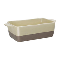 Plat À Rôtir Rectangulaire Crème Et Taupe Olympia 2,5L - GelatoPro.fr