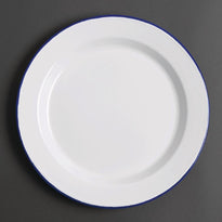 Assiette Plate En Acier Émaillé Olympia 300Mm Lot De 6 - GelatoPro.fr