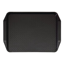 Plateau Rectangulaire Avec Poignées En Polypropylène Fast Food Cambro Noir 43 Cm - GelatoPro.fr