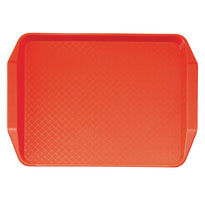 Plateau Rectangulaire Avec Poignées En Polypropylène Fast Food Cambro Rouge 43 Cm - GelatoPro.fr