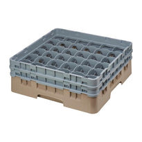 Casier À Verres 36 Compartiments Camrack Cambro Beige Hauteur Max 133Mm - GelatoPro.fr