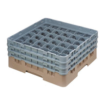 Casier À Verres 36 Compartiments Camrack Cambro Beige Hauteur Max 174Mm - GelatoPro.fr