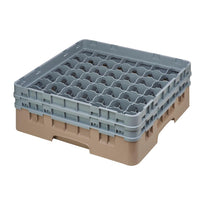 Casier À Verres 49 Compartiments Camrack Cambro Beige Hauteur Max 133Mm - GelatoPro.fr