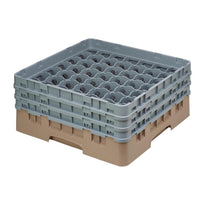 Casier À Verres 49 Compartiments Camrack Cambro Beige Hauteur Max 174Mm - GelatoPro.fr