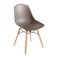 Chaise Moulée Pp Avec Structure Métallique Arlo Bolero Café (Lot De 2) - GelatoPro.fr