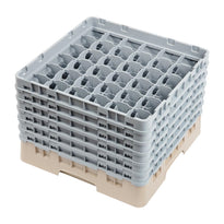 Casier À Verres 36 Compartiments Camrack Cambro Beige Hauteur Max 298Mm - GelatoPro.fr