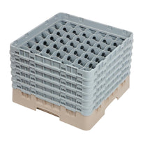 Casier À Verres 49 Compartiments Camrack Cambro Beige Hauteur Max 298Mm - GelatoPro.fr