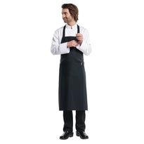 Tablier Bavette Chaud Devant Santino Noir - GelatoPro.fr