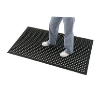 Tapis En Caoutchouc Anti-Fatigue Jantex Noir - GelatoPro.fr