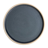 Assiettes Plates Bord Droit Granit Bleu Olympia Canvas 18 Cm - GelatoPro.fr