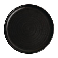 Assiettes Plates Noir Mat Olympia Canvas 26,5 Cm - GelatoPro.fr