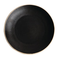 Assiettes Coupes Noir Mat Olympia Canvas 27 Cm - GelatoPro.fr