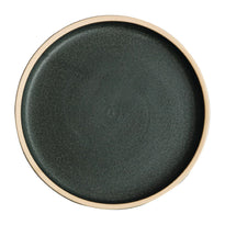 Assiettes Plates Bord Droit Vert Bronze Olympia Canvas 18 Cm - GelatoPro.fr