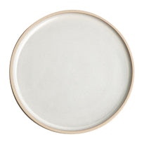 Assiettes Plates Bord Droit Blanc Murano Olympia Canvas 18 Cm - GelatoPro.fr